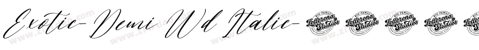 Exotic-Demi Wd Italic字体转换